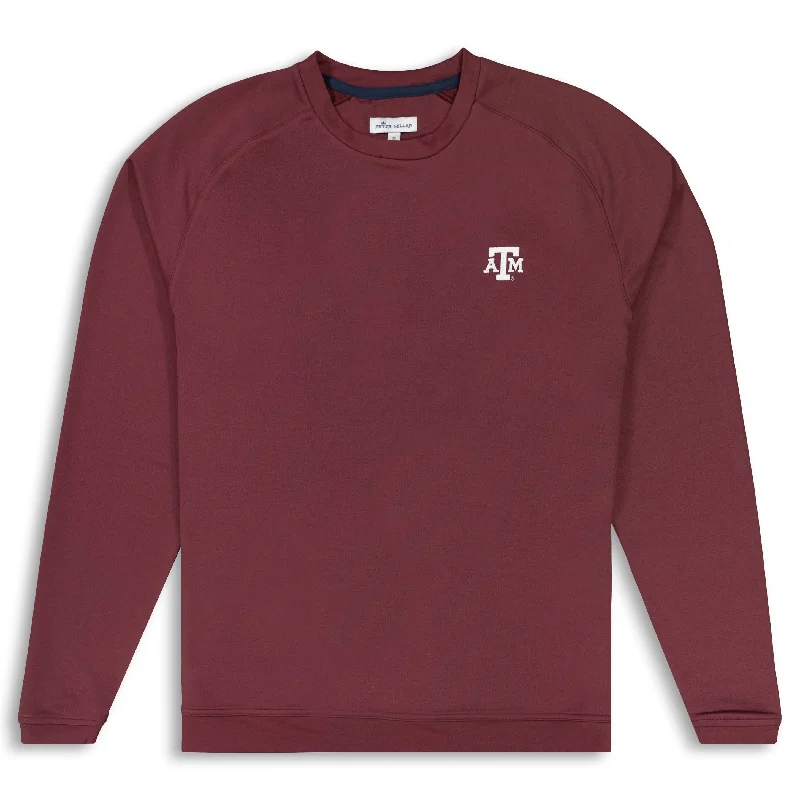 Texas A&M Peter Millar Maroon Cradle Performance Crewneck