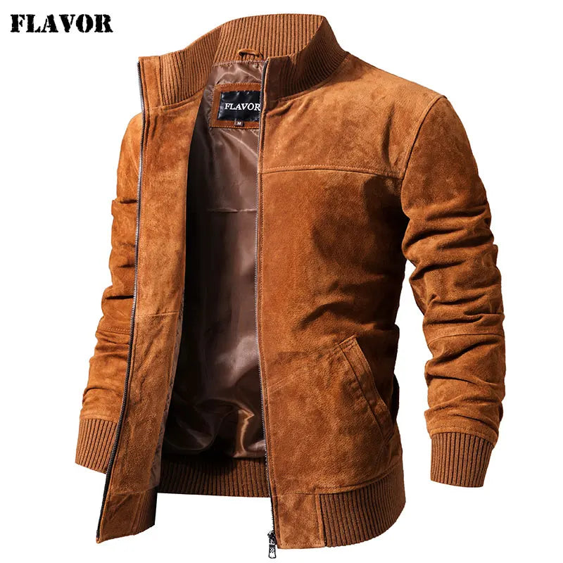 Men's Slim Fit Genuine Leather Jacket