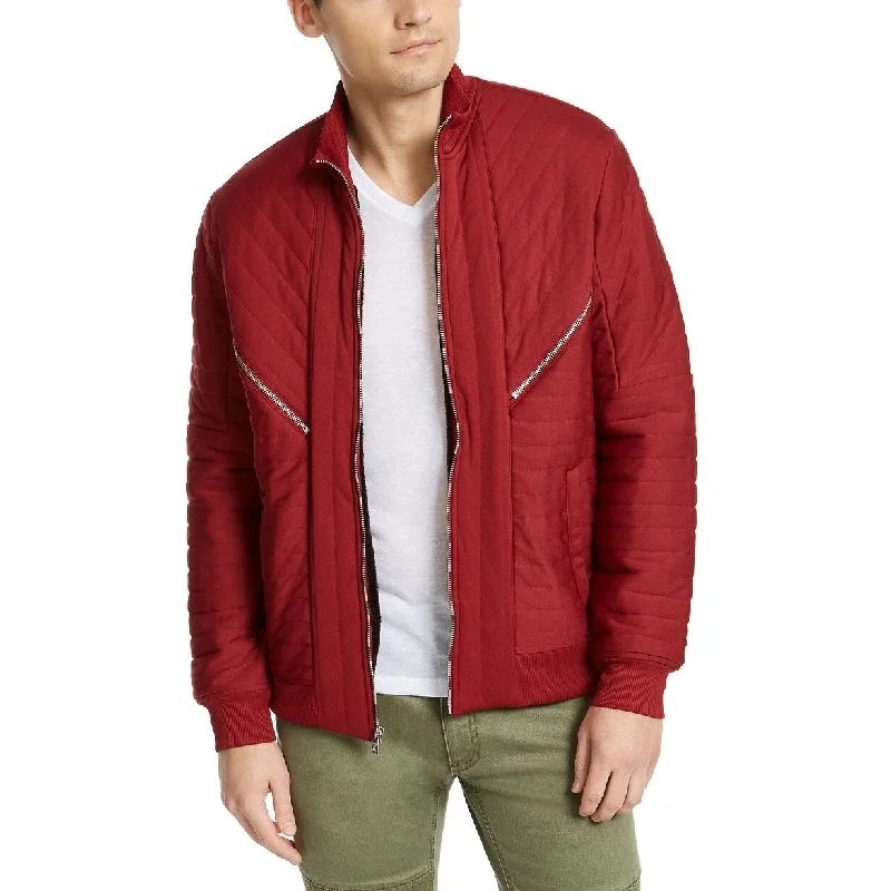 INC International Concepts Men's Burton Quilted Jacket Red Size X-Large