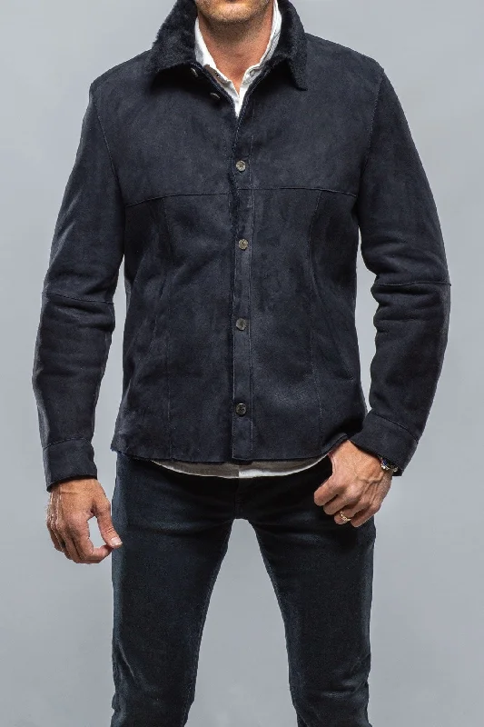 Klamath Shearling Shirt in Navy