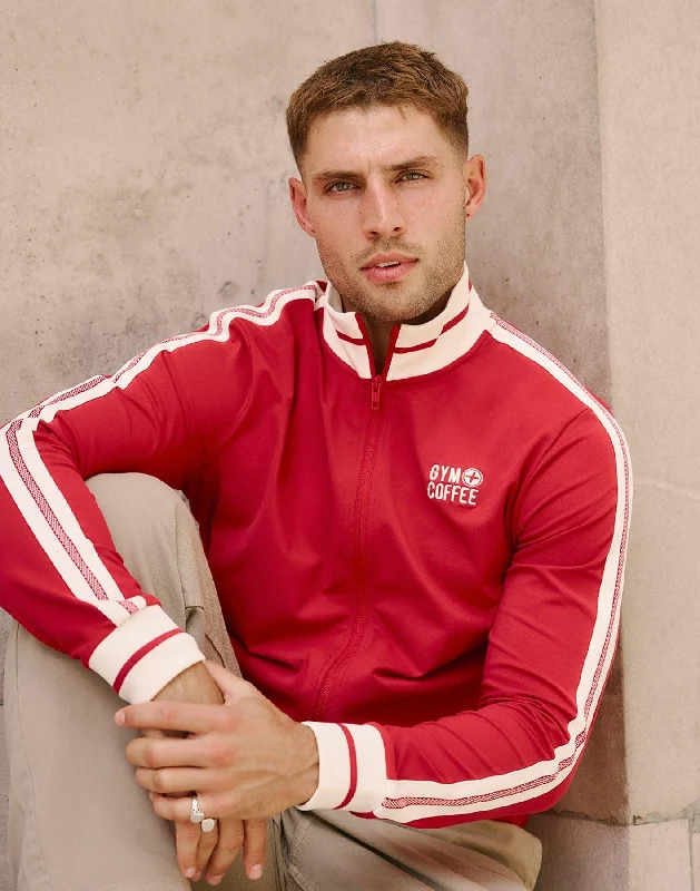 Varsity Jacket in Crimson Red