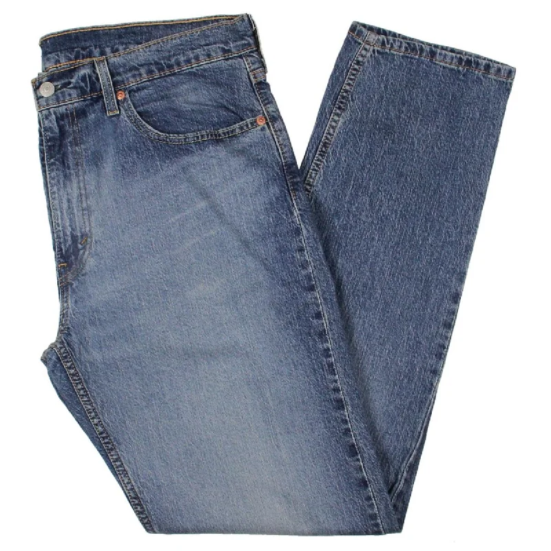 Levi Strauss & Co. Mens 502 Denim Mid-Rise Tapered Leg Jeans