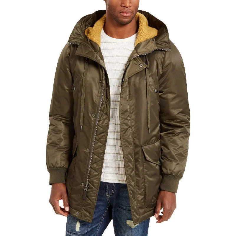 American Rag Men's Newton Hooded Parka Jacket Olive Size Large