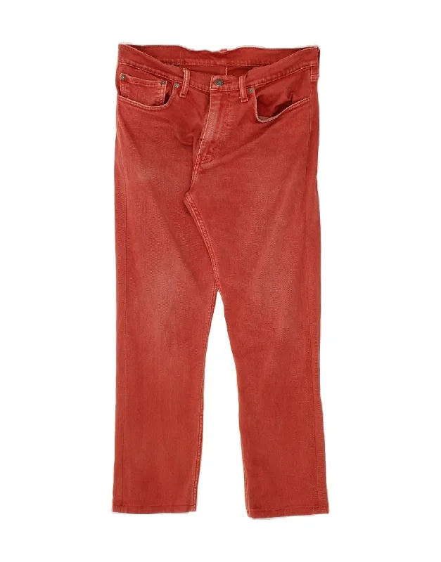 LEVI'S Mens 511 Slim Jeans W34 L27 Red Cotton