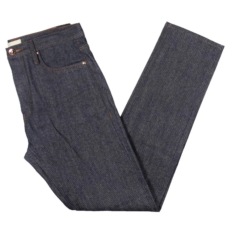 The Unbranded Brand Mens Tapered Fit Mid-Rise Straight Leg Jeans