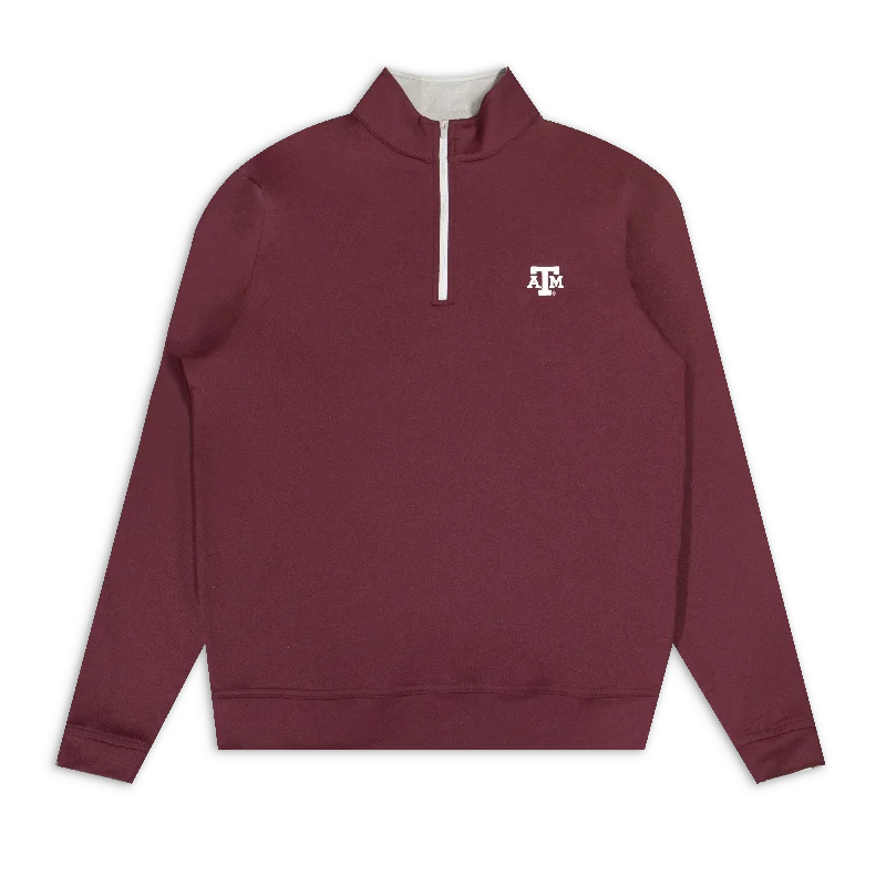 Texas A&M Peter Millar Perth Solid Maroon Quarter Zip