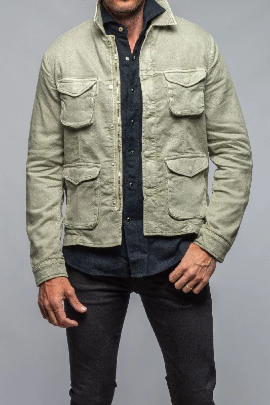 Callen Cotton Linen Jacket In Sage