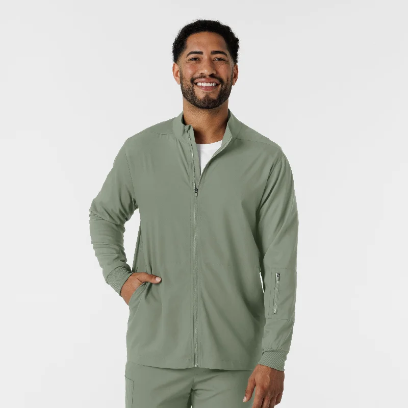 Boundless Men's Warm Up Scrub Jacket - Sage