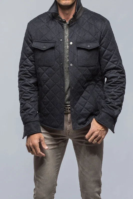 Cilindro Cashmere Quilted In Navy