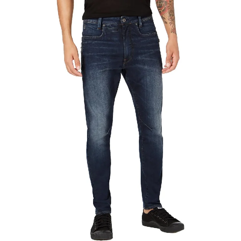 G-Star Raw Mens Mid-Rise Dark Wash Slim Jeans