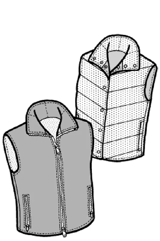 Santiam Reversible Vest Pattern - 102 - The Green Pepper Patterns