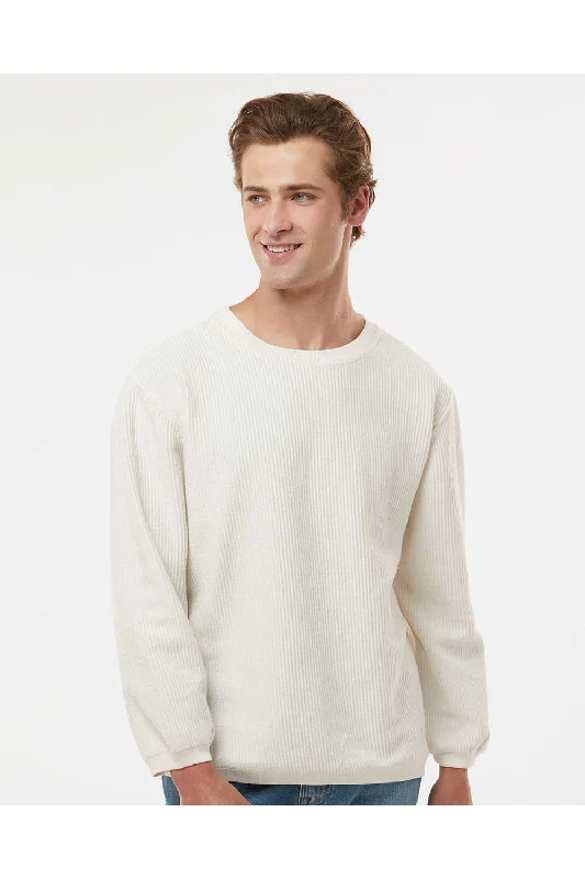 MV Sport Mens Corded Crewneck Sweatshirt - Ivory