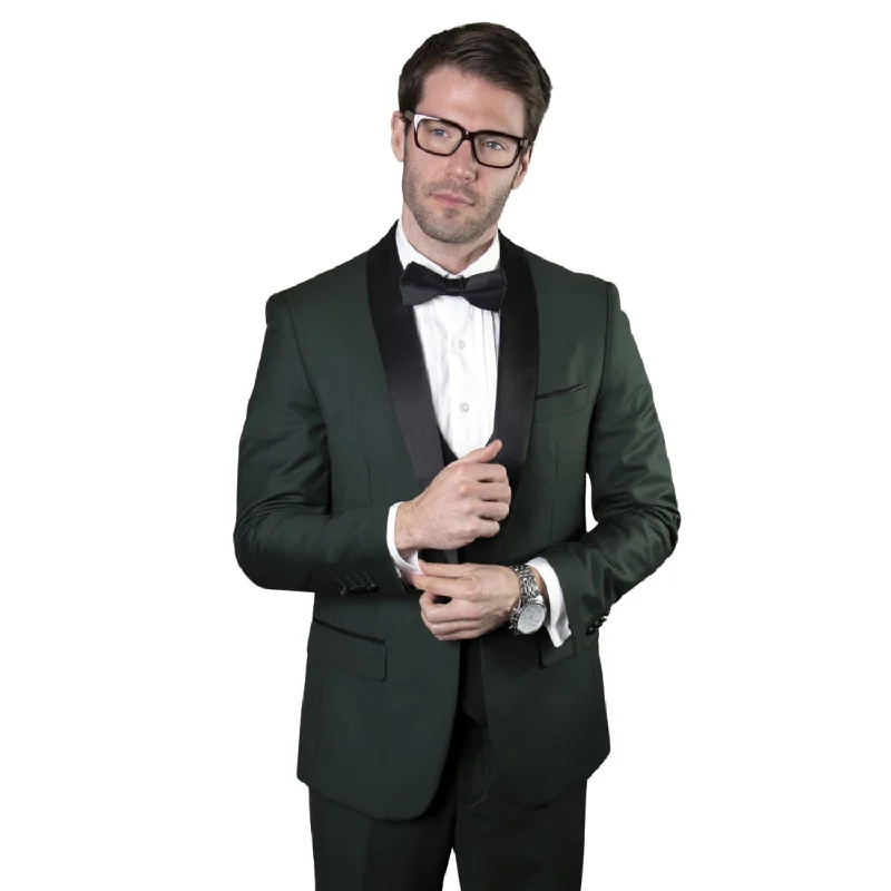 Varuna Collection: Hunter Tailored Fit Shawl Lapel 3PC Tuxedo