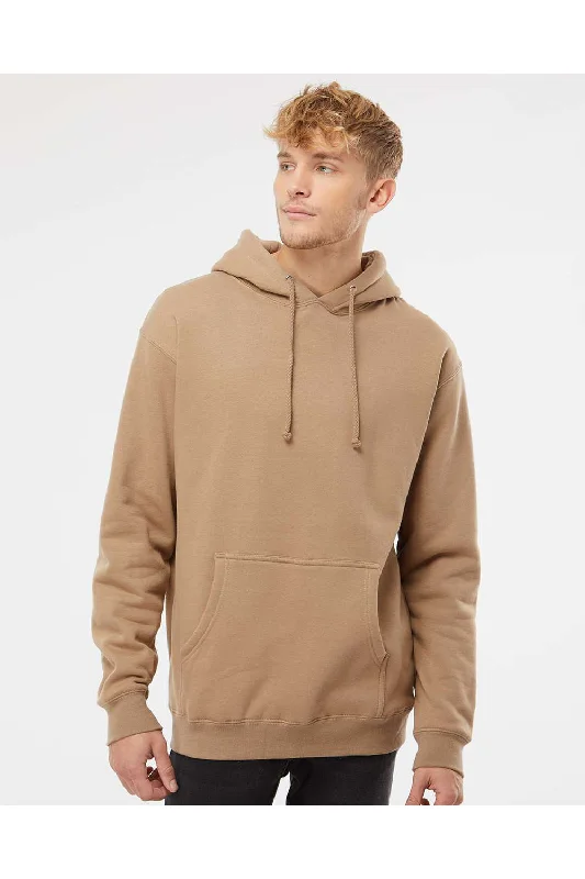 Independent Trading Co. Mens Hooded Sweatshirt Hoodie w/ Pouch Pocket - Sandstone Brown