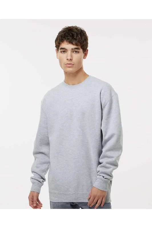 Independent Trading Co. Mens Crewneck Sweatshirt - Heather Grey