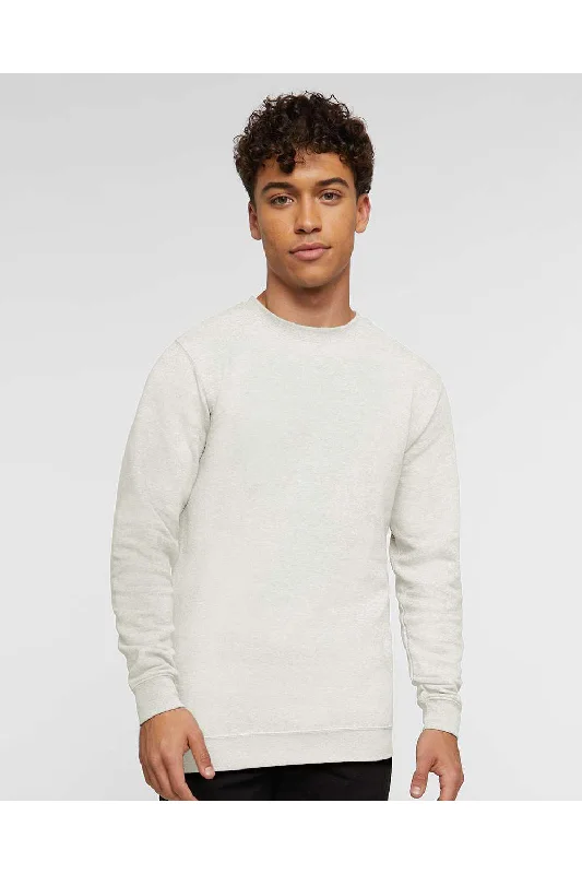 LAT Mens Elevated Fleece Crewneck Sweatshirt - Heather Natural