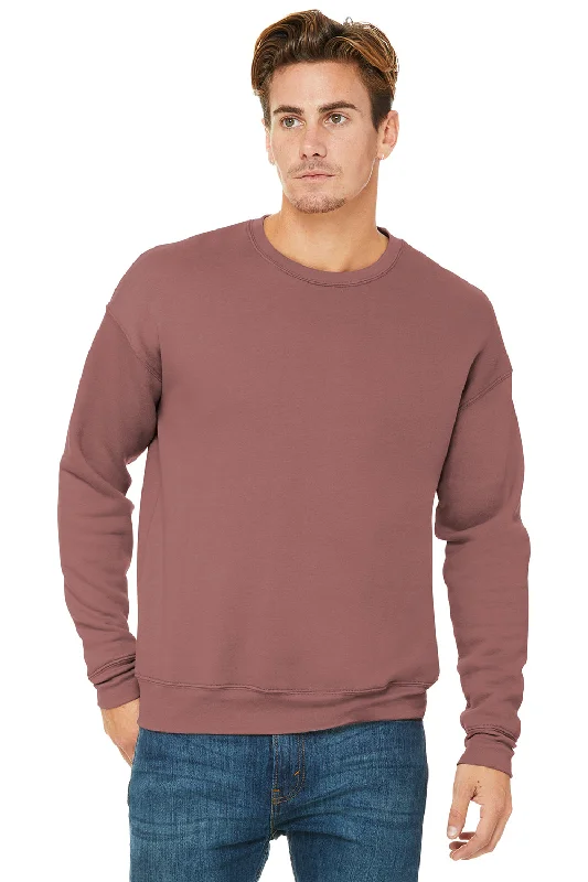 Bella + Canvas Mens Fleece Crewneck Sweatshirt - Mauve