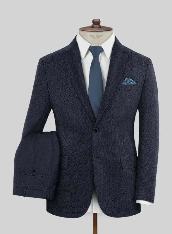 Scabal Tornado Rez Blue Wool Suit