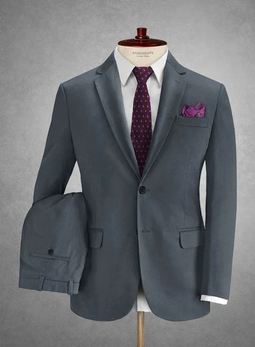 Caccioppoli Cotton Drill Gray Suit