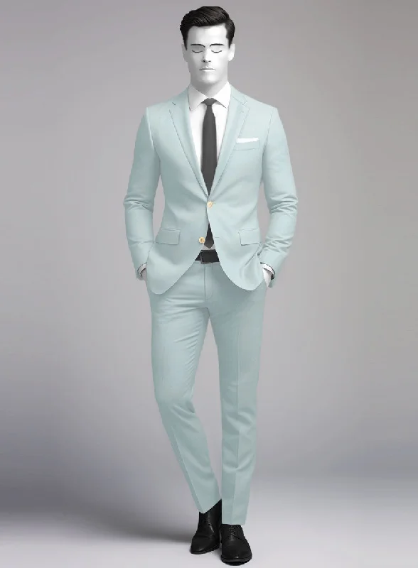 Napolean Wool Baby Blue Suit