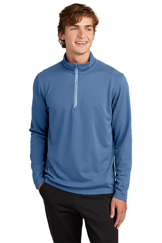 Sport-Tek Mens Sport-Wick Moisture Wicking 1/4 Zip Sweatshirt - Dawn Blue