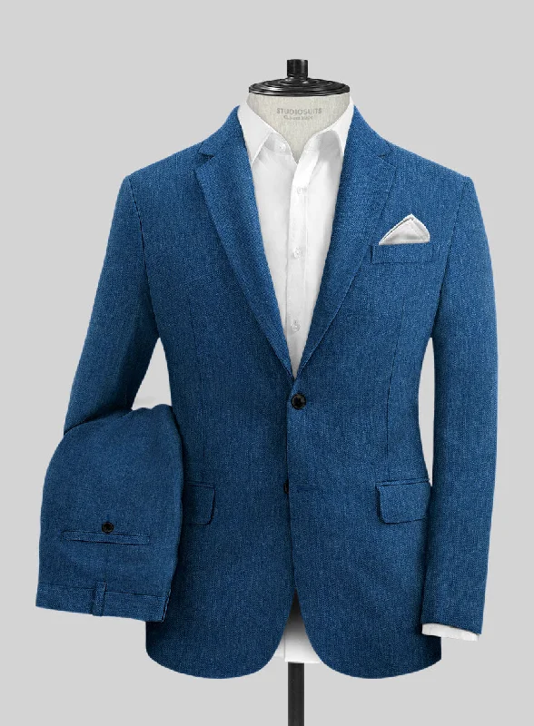 Italian Linen French Blue Suit