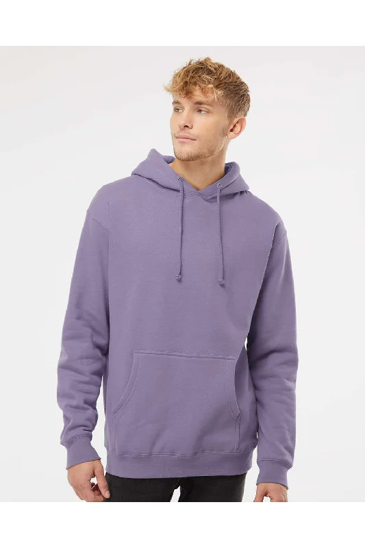 Independent Trading Co. Mens Hooded Sweatshirt Hoodie w/ Pouch Pocket - Plum Purple