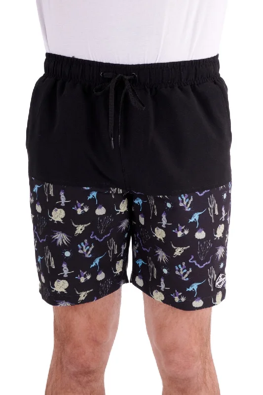 Pure Western- Mens Benny Boardshort- Black/Multi