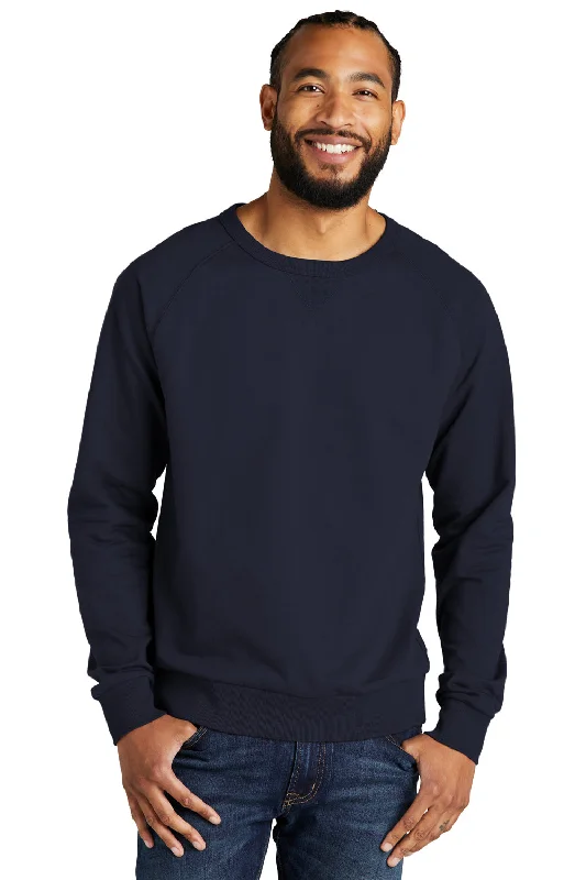 Allmade Mens Organic French Terry Crewneck Sweatshirt - Night Sky Navy Blue