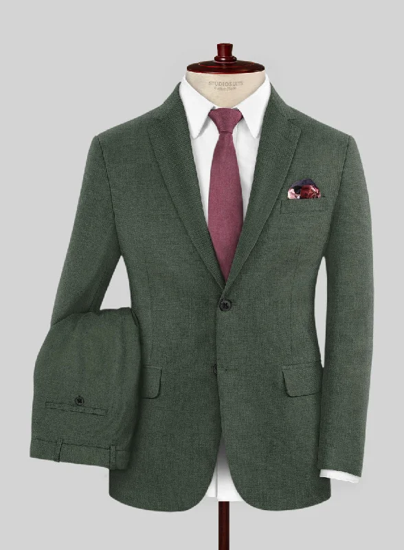 Huddersfield Stretch Autumn Green Wool Suit