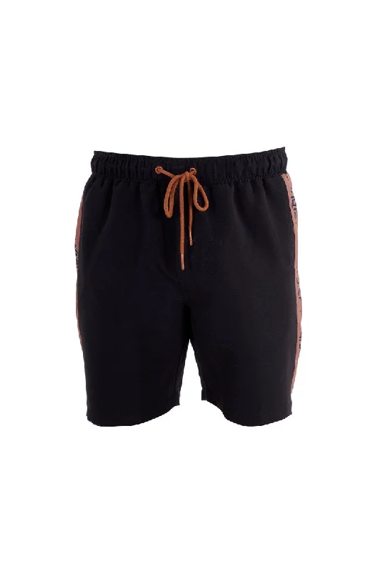 Wrangler- Mens Sean Boardshort- Black/Tan