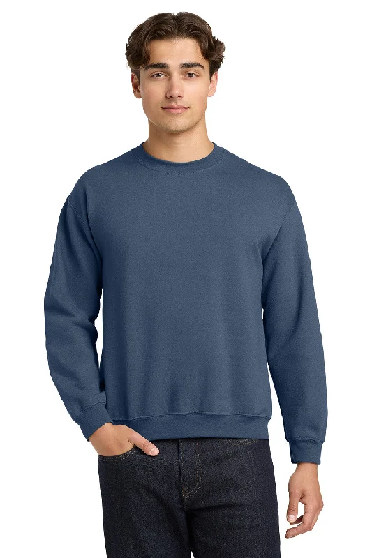 Gildan Mens Pill Resistant Fleece Crewneck Sweatshirt - Indigo Blue