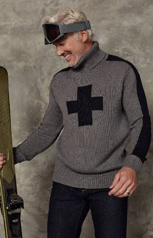 Elias Turtle Neck Ski Sweater | Heather Grey