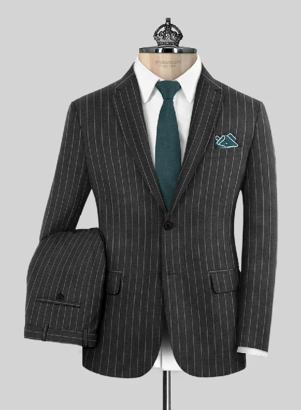 Bristol Gray Rope Stripe Suit