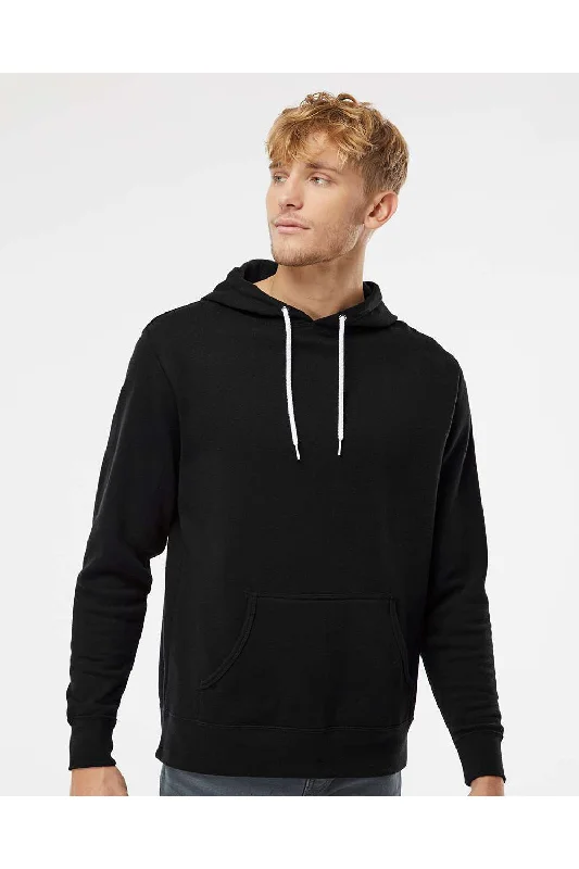 Independent Trading Co. Mens Hooded Sweatshirt Hoodie w/ Pouch Pocket - Black