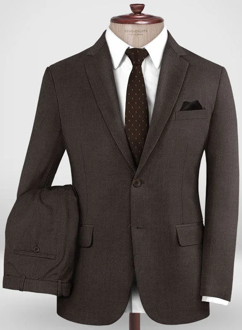 Lanificio Zegna Traveller Dark Brown Wool Suit