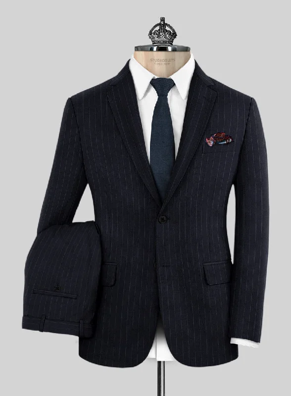 Bristol Dark Blue Regal Stripe Suit