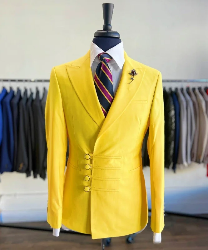 Yellow Double Breasted Suit