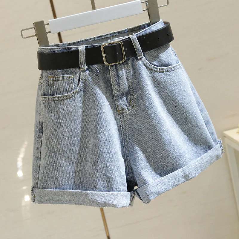 Women Shorts Casual Denim Shorts Crimping High Waist Slim Summer Jeans Shorts Feminino Chic Hot Ladies Bottom