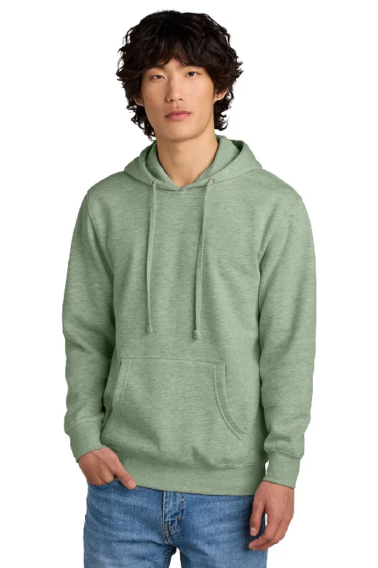 District Mens Very Important Fleece Hooded Sweatshirt Hoodie w/ Pouch Pocket - Heather Dusty Sage