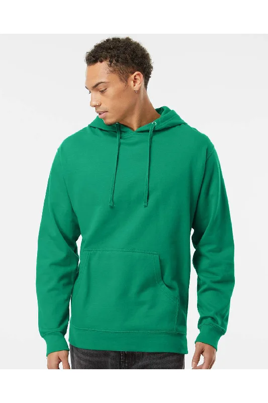 Independent Trading Co. Mens Hooded Sweatshirt Hoodie w/ Pouch Pocket - Kelly Green