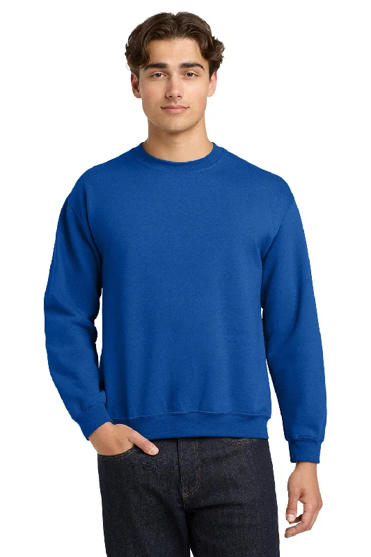 Gildan Mens Pill Resistant Fleece Crewneck Sweatshirt - Royal Blue