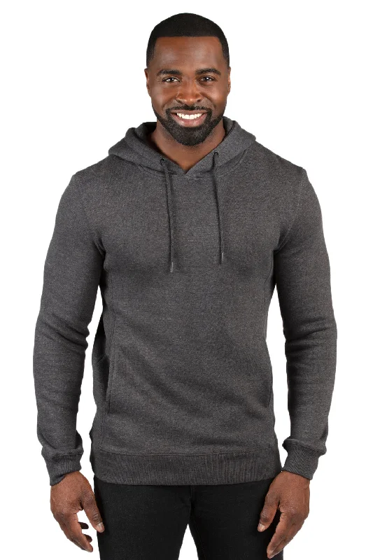 Threadfast Apparel Mens Ultimate Fleece Hooded Sweatshirt Hoodie w/ Pockets - Heather Charcoal Grey