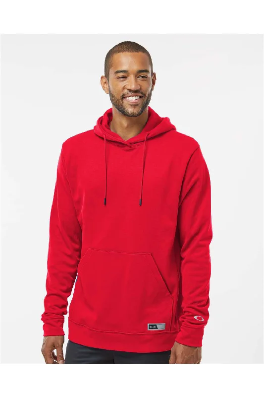 Oakley Mens Team Issue Hydrolix Hooded Sweatshirt Hoodie w/ Pouch Pocket - Team Red