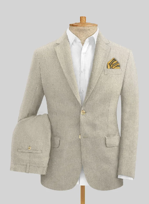 Campari Oatmeal Linen Suit