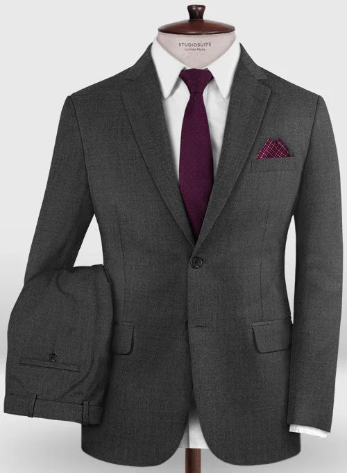 Lanificio Zegna Traveller Charcoal Wool Suit