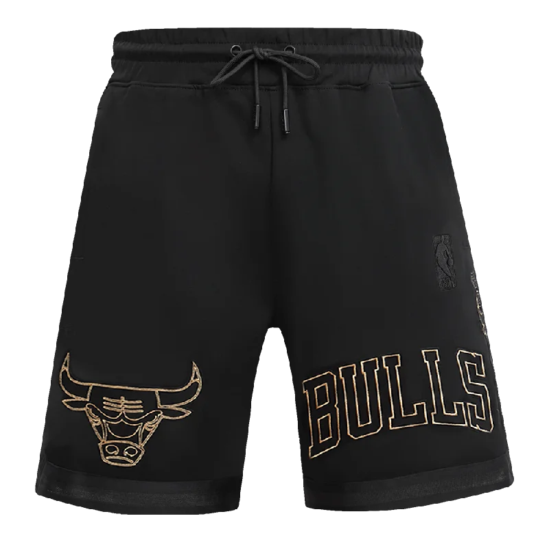 NBA CHICAGO BULLS BLACK & GOLD DK SHORT (JET BLACK)