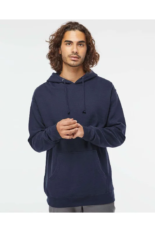 Independent Trading Co. Mens Hooded Sweatshirt Hoodie w/ Pouch Pocket - Classic Navy Blue - Closeout