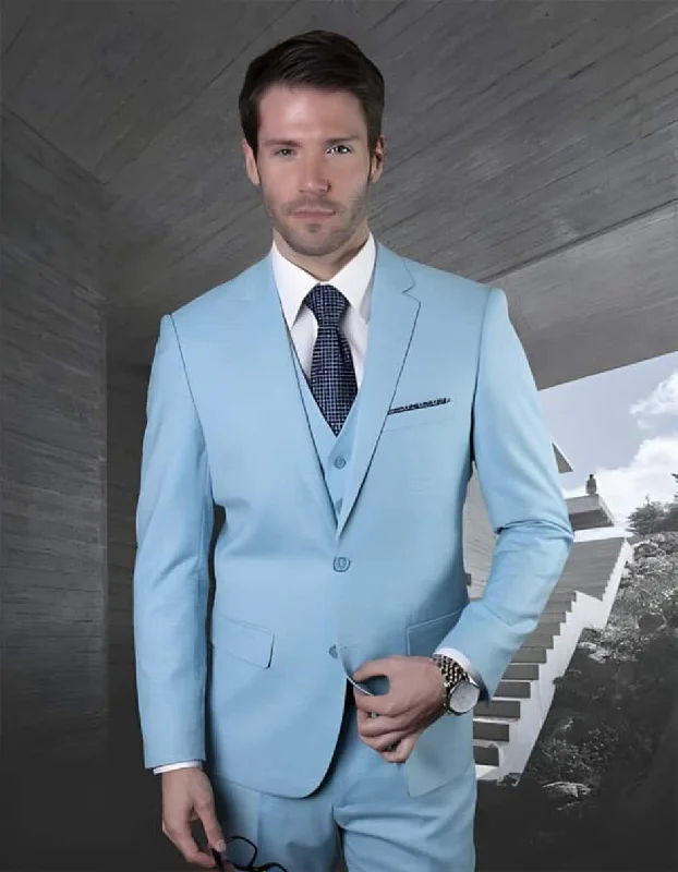 Turquoise Two Button Ultra Slim Fit Prom Suit / Wedding Suit