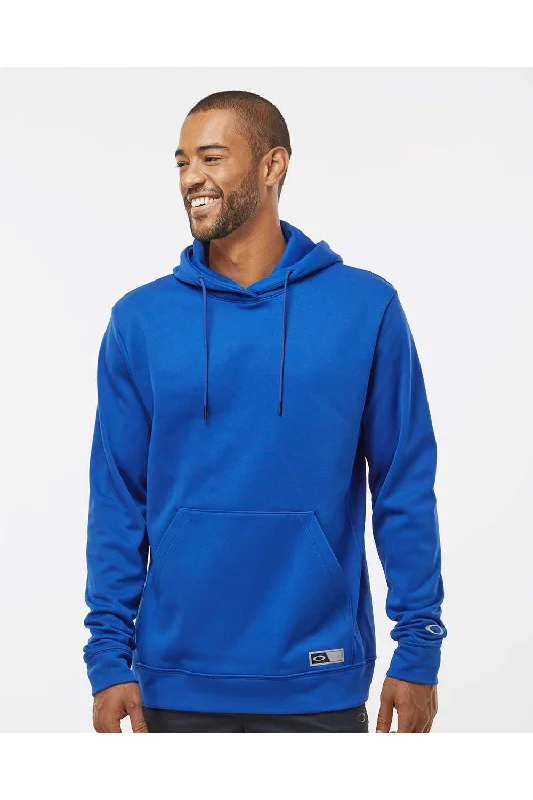 Oakley Mens Team Issue Hydrolix Hooded Sweatshirt Hoodie w/ Pouch Pocket - Team Royal Blue